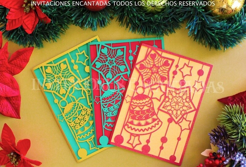 DIY Sobre Corte Laser Doblez Navidad 1318-04