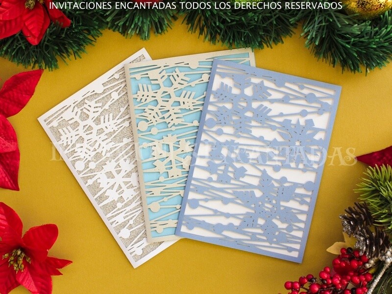 DIY Sobre Corte Laser Doblez Navidad 1318-06