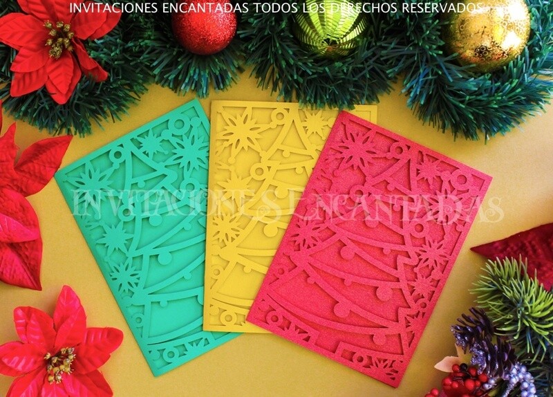 DIY Sobre Corte Laser Doblez Navidad 1318-08