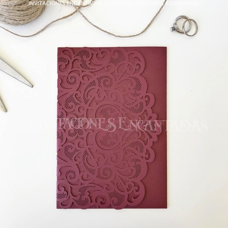 DIY Sobre Corte Laser Trifold H 1318-041B