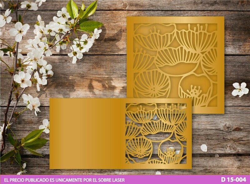 DIY Sobre Corte Laser D 15-004 Floral