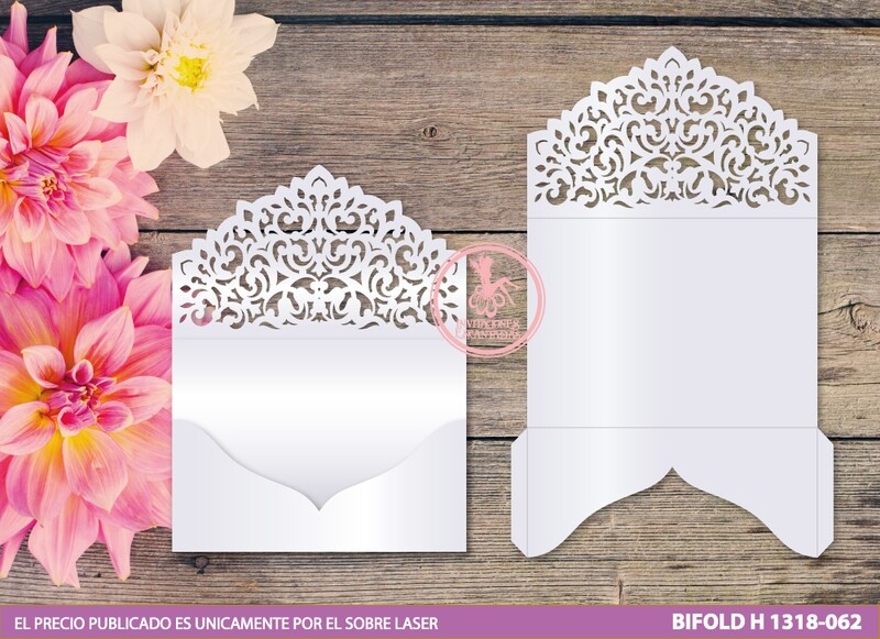 DIY Sobre Corte Laser Bifold H 1318-062 DIY Sobre Corte Laser Bifold H 1318-062
