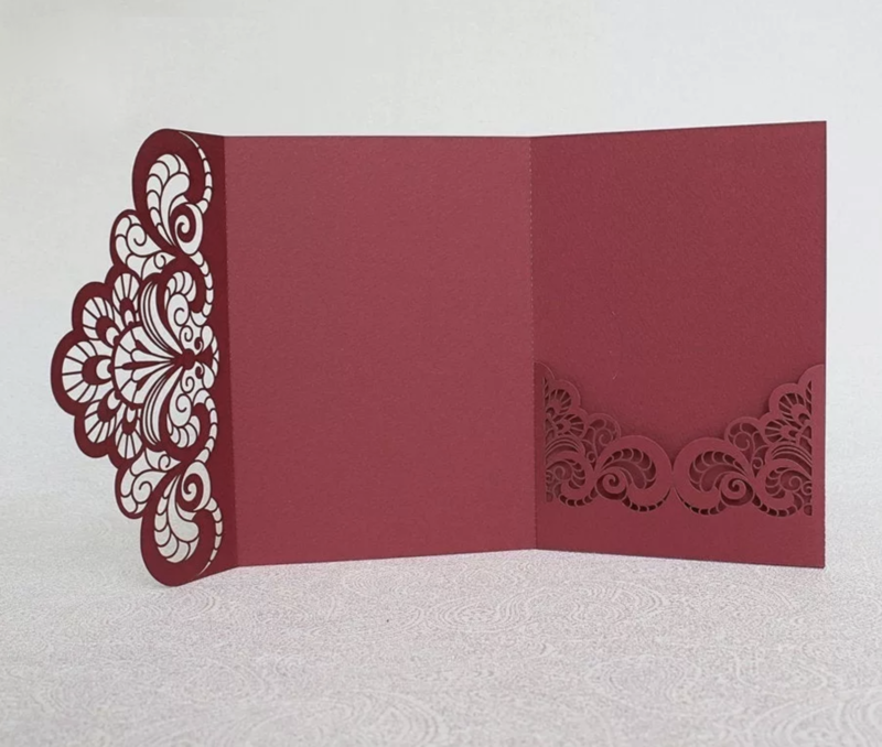 DIY Sobre Corte Laser Trifold  V 1318-078