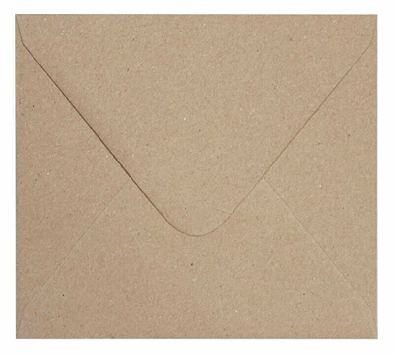 50 Sobres rectangular 20x18 cm KRAFT 150g