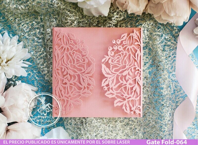 DIY Sobre Corte Laser GF-064 Floral