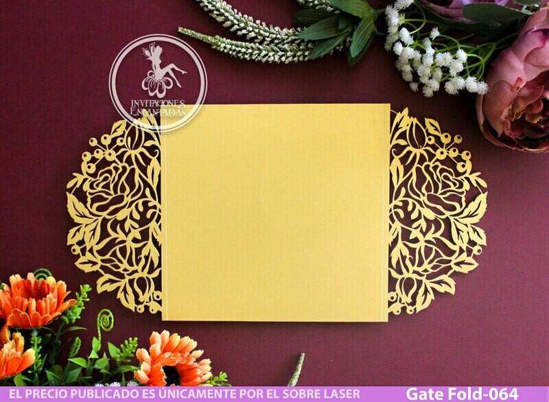 DIY Sobre Corte Laser GF-064 Floral