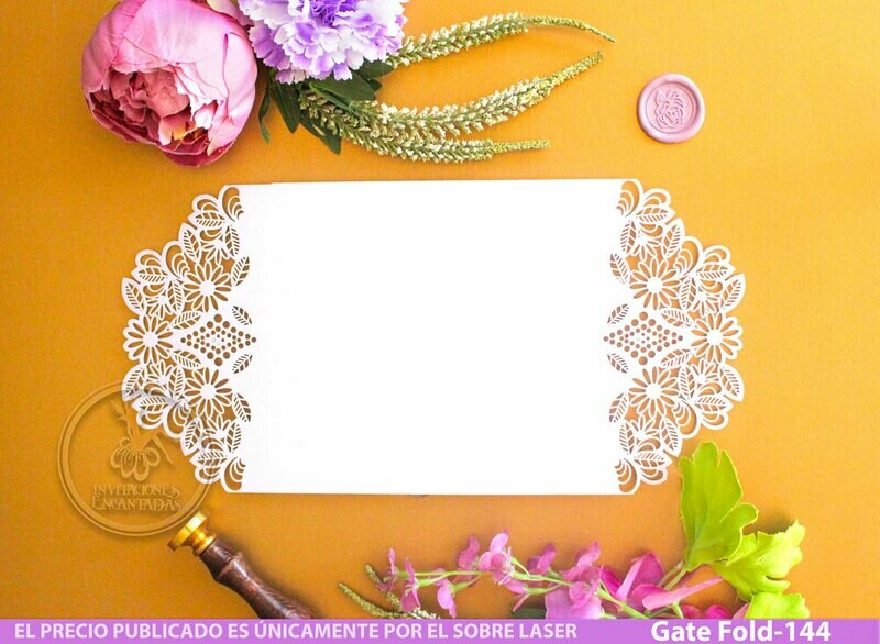 DIY Sobre Corte Laser GF-144 Floral