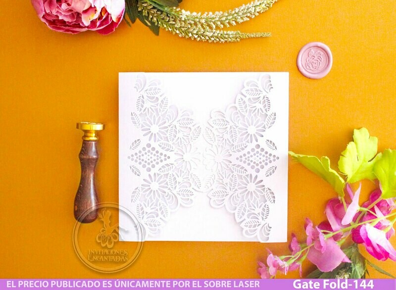 DIY Sobre Corte Laser GF-144 Floral