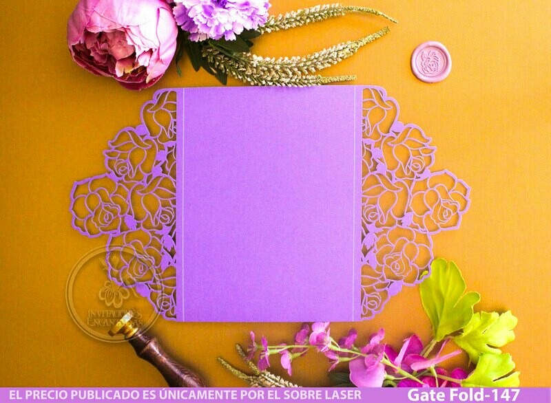 DIY Sobre Corte Laser GF-147 Floral