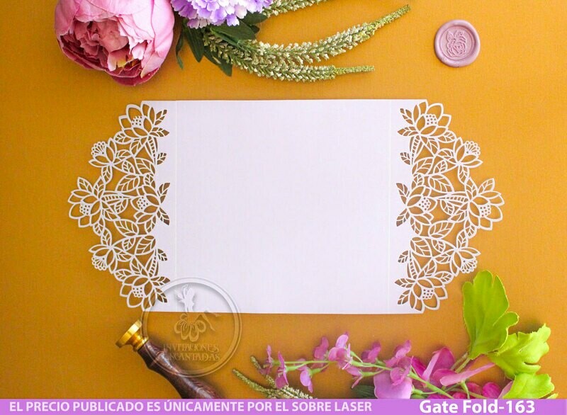 DIY Sobre Corte Laser GF-163 Floral