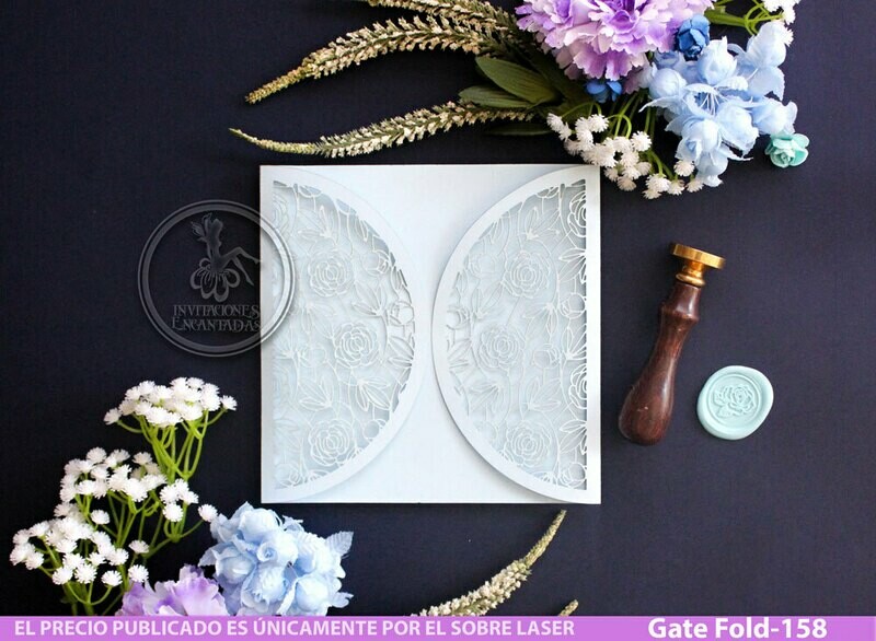 DIY Sobre Corte Laser GF-158 Rosas
