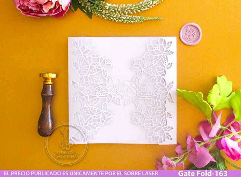 DIY Sobre Corte Laser GF-163 Floral