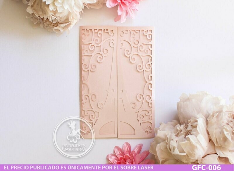 DIY Sobre Corte Laser GFC-006 Eiffel