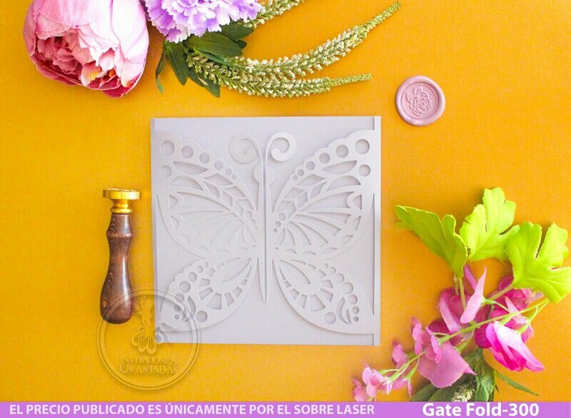 DIY Sobre Corte Laser GF-300 mariposas