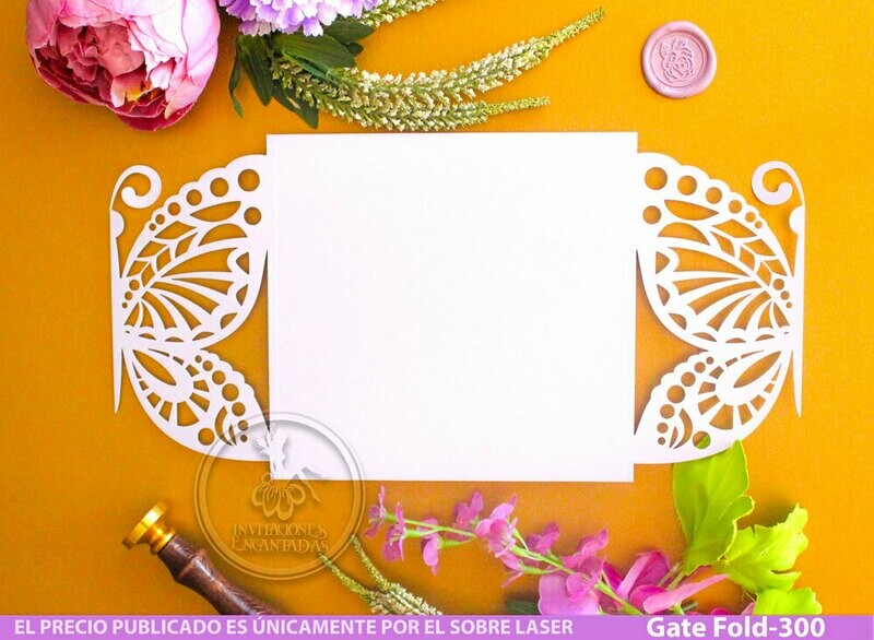 DIY Sobre Corte Laser GF-300 mariposas