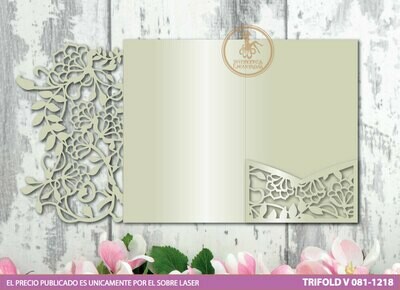DIY Sobre Corte Laser Trifold V 1318-081