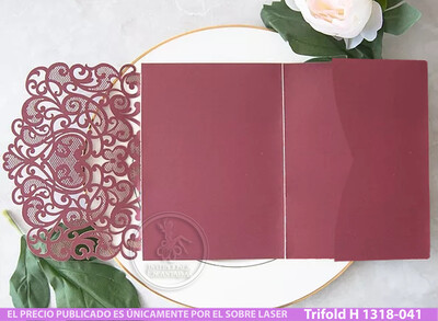 DIY Sobre Corte Laser Trifold H 1318-041B