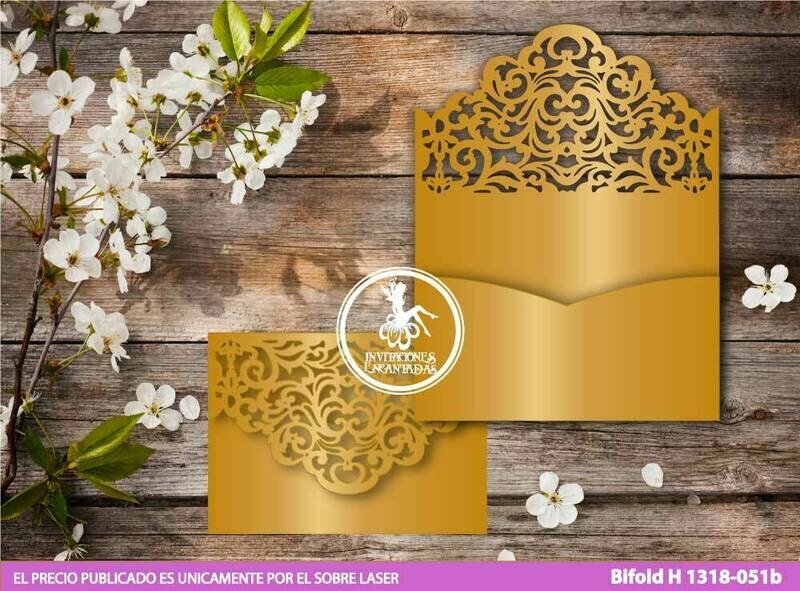 DIY Sobre Corte Laser Bifold H 1318-051B DIY Sobre Corte Laser Bifold H 1318-051B