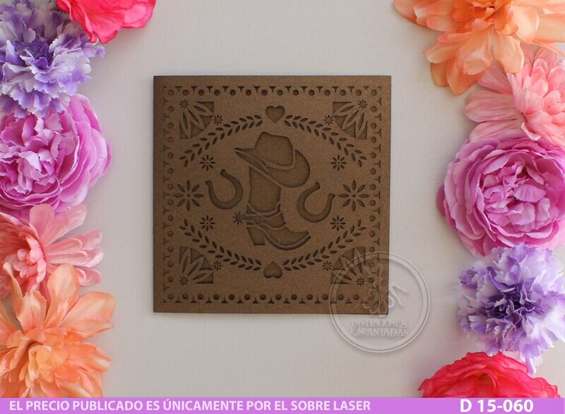 DIY Sobre Corte Laser D 15-060 Charras