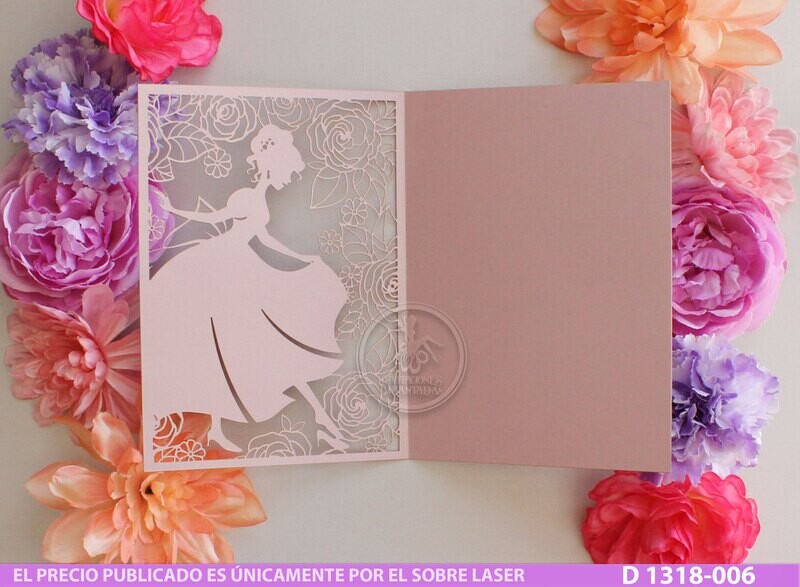 DIY Sobre Corte Laser D 1318-006 Cenicienta