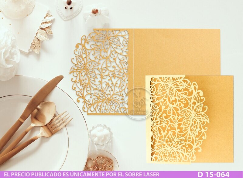 DIY Sobre Corte Laser D 15-064 Floral