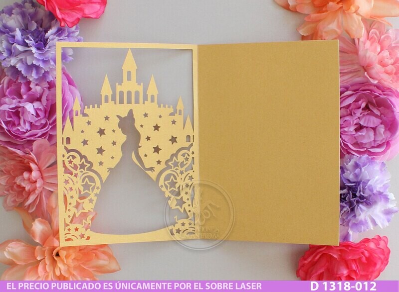 DIY Sobre Corte Laser D 1318-012 Princesa