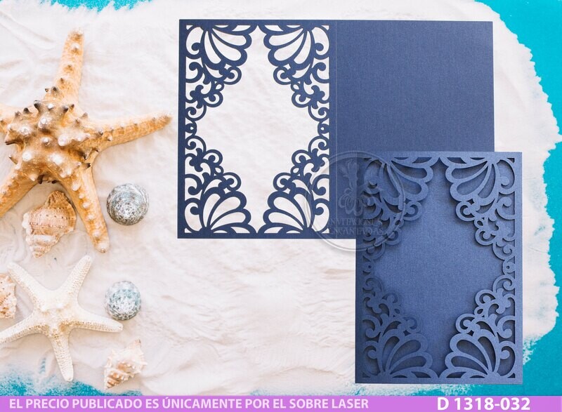 DIY Sobre Corte Laser D 1318-032 Playa Mar