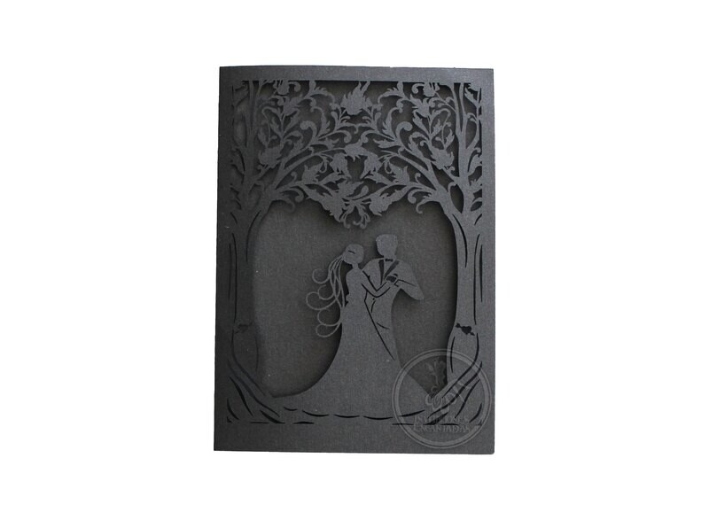 DIY Sobre Corte Laser D 1318-019 Novios Boda