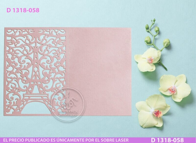 DIY Sobre Corte Laser D 1318-058 Torre Eiffel