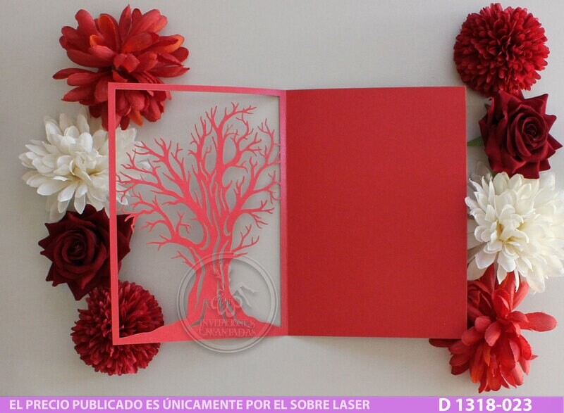 DIY Sobre Corte Laser  D 1318-023 Árbol