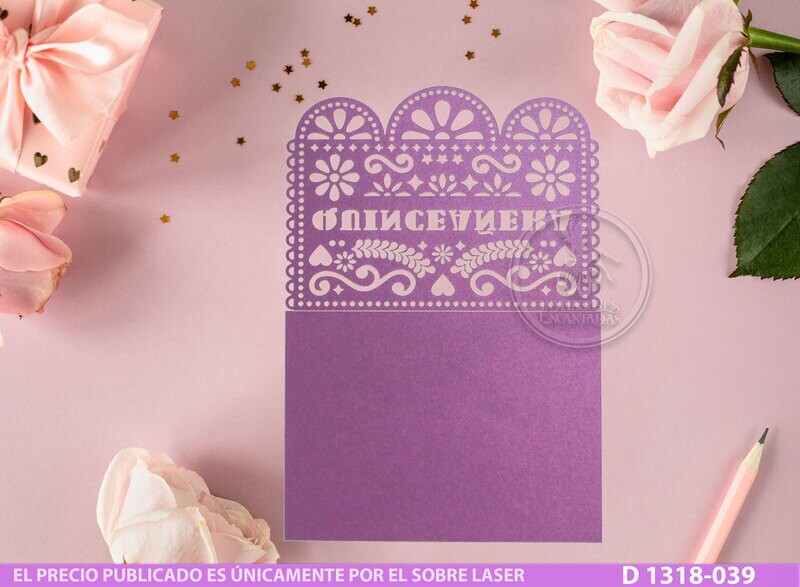 DIY Sobre Corte Laser D 1318-039 Mexicana