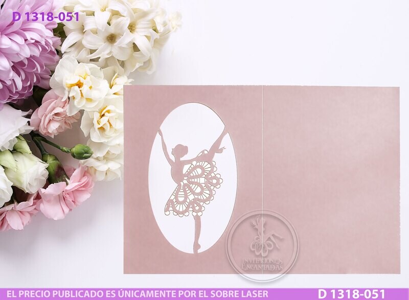 DIY Sobre Corte Laser D 1318-051 Ballet