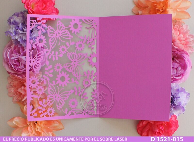 DIY Sobre Corte Laser D 1521-015 Mariposa