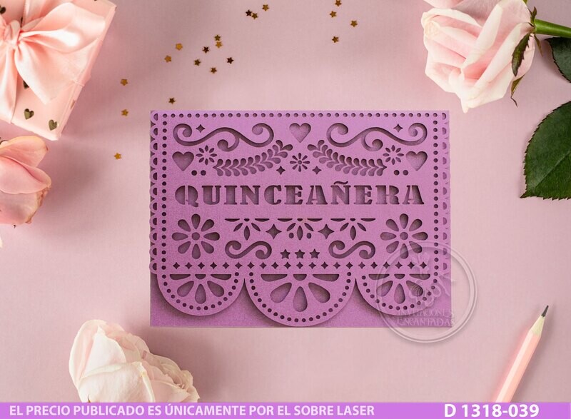 DIY Sobre Corte Laser D 1318-039 Mexicana