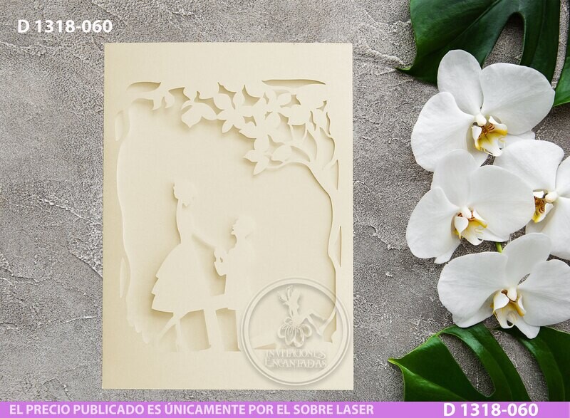 DIY Sobre Corte Laser D 1318-060  Boda Novios