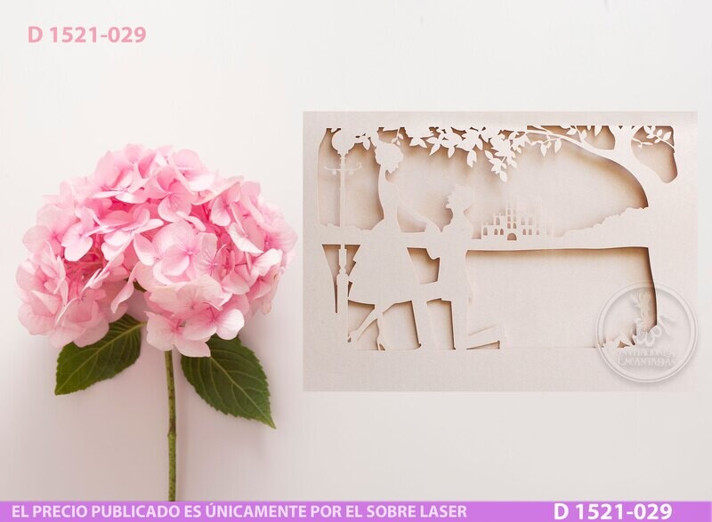 DIY Sobre Corte Laser D 1521-029 Novios