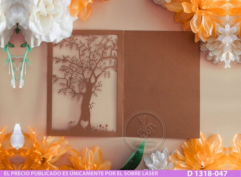 DIY Sobre Corte Laser D 1318-047 Árbol