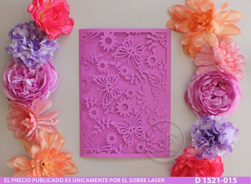 DIY Sobre Corte Laser D 1521-015 Mariposa