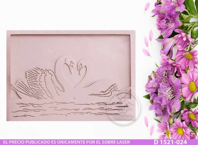 DIY Sobre Corte Laser D 1521-024 Cisnes