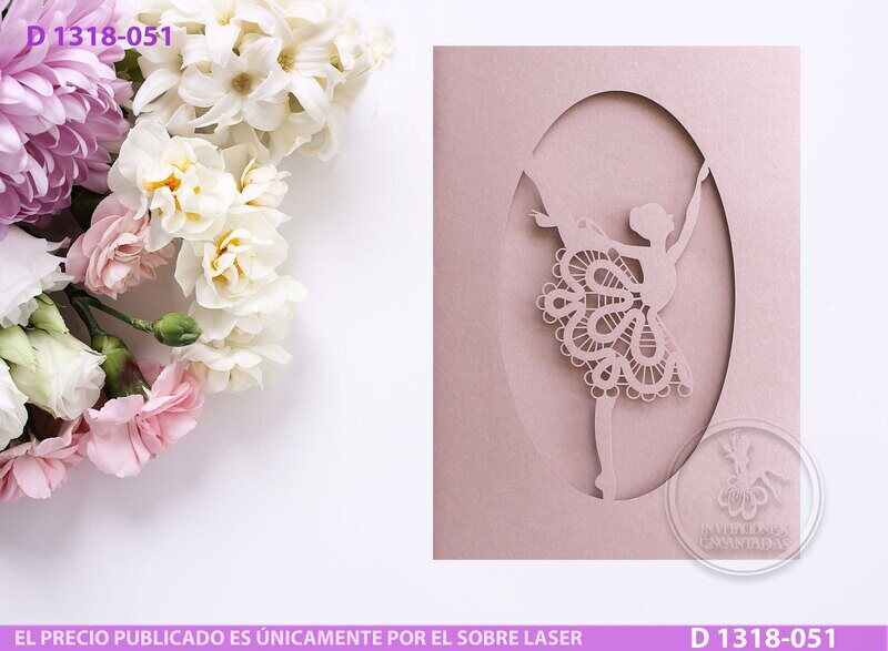 DIY Sobre Corte Laser D 1318-051 Ballet