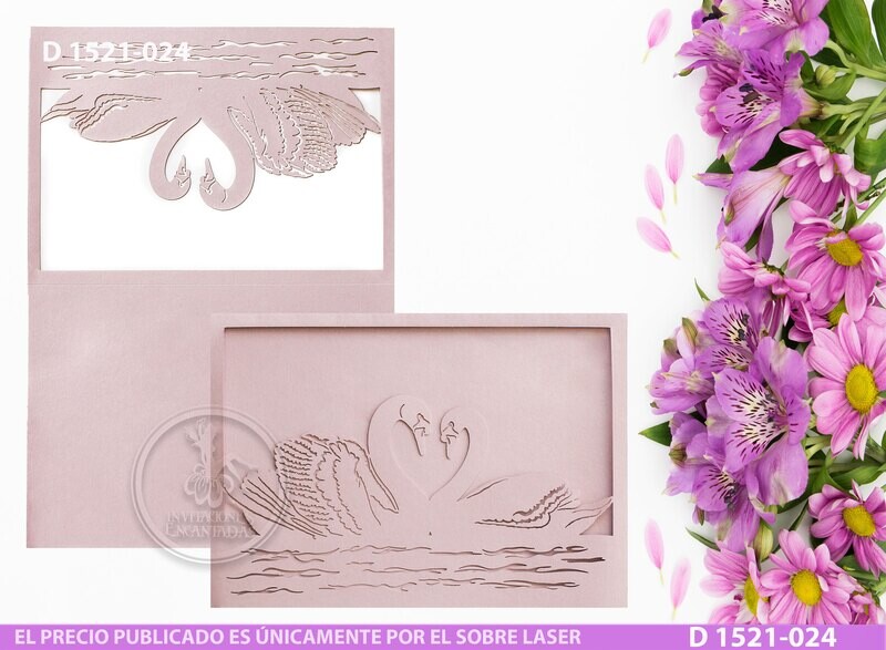 DIY Sobre Corte Laser D 1521-024 Cisnes