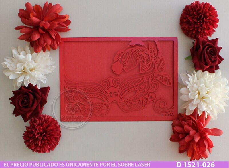 DIY Sobre Corte Laser D 1521-026 Mascara Antifaz