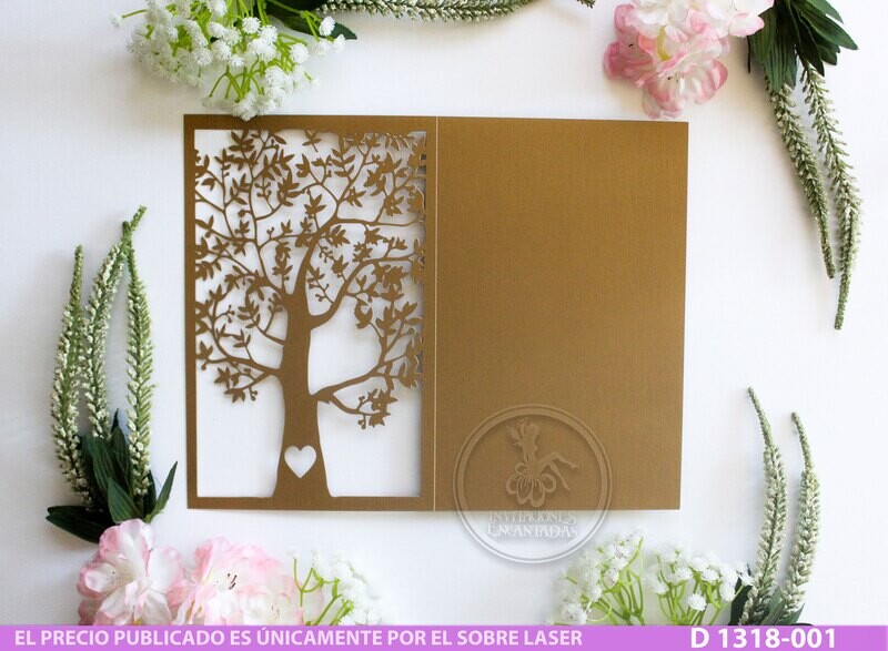 DIY Sobre Corte Laser D 1318-001 Árbol