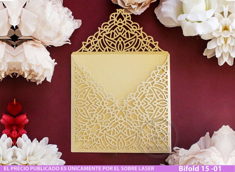 DIY Sobre Corte Laser Bifold 15-001