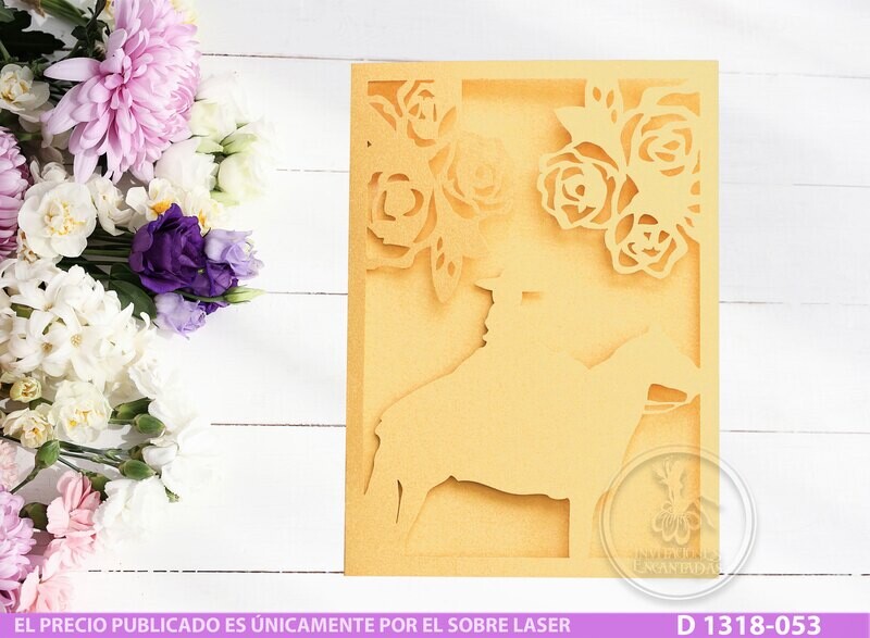 DIY Sobre Corte Laser D 1318-053 Charras