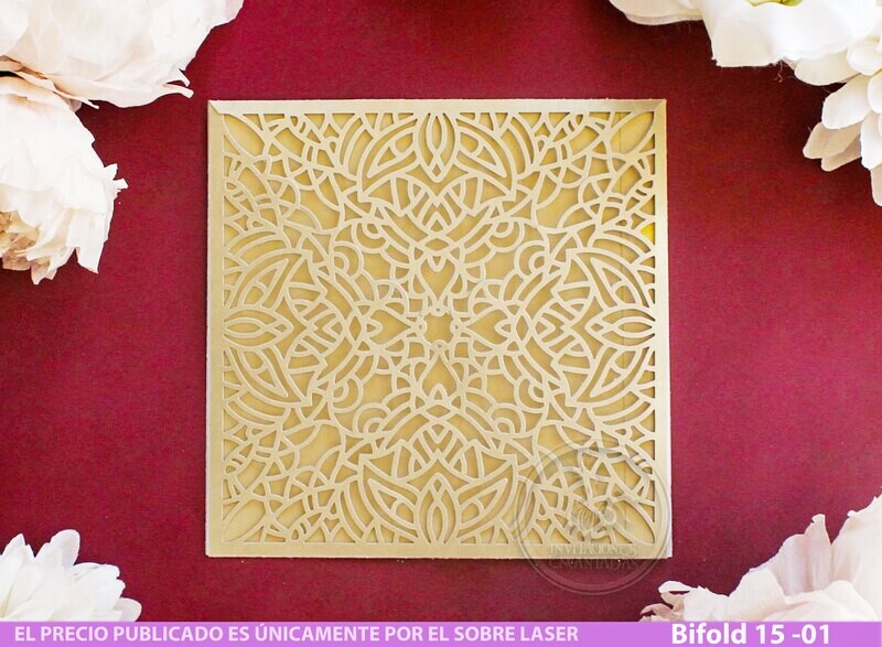 DIY Sobre Corte Laser Bifold 15-001