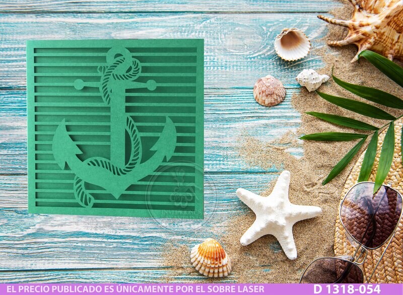 DIY Sobre Corte Laser D 1318-054 Playa Mar