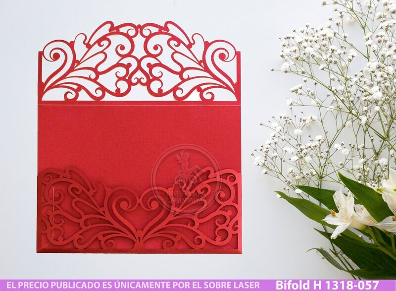DIY Sobre Corte Laser Bifold H 1318-057 DIY Sobre Corte Laser Bifold H 1318-057
