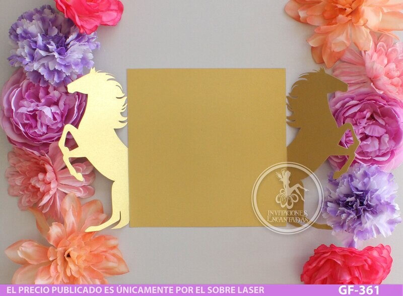 DIY Sobre Corte Laser GF-361 Caballos
