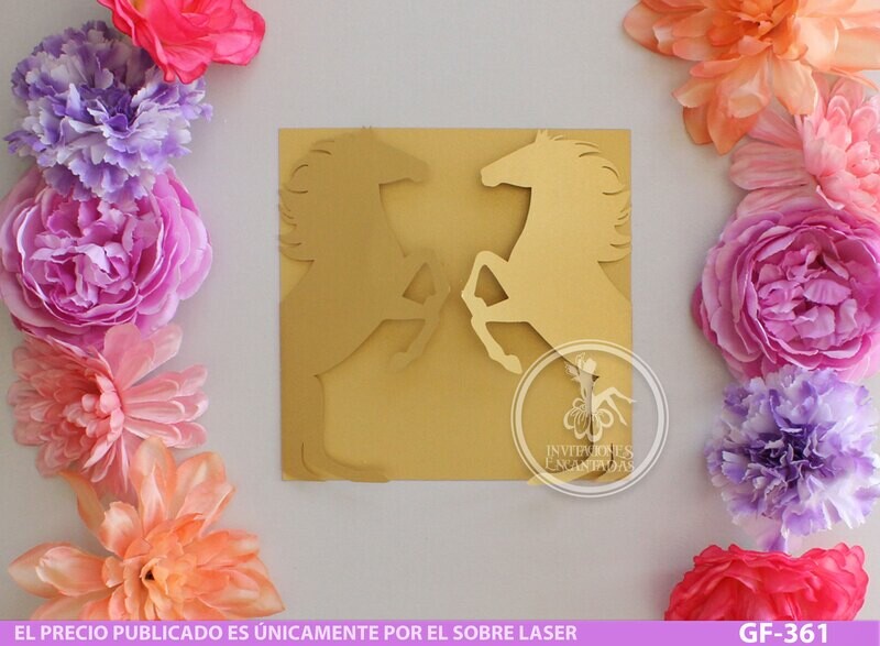 DIY Sobre Corte Laser GF-361 Caballos